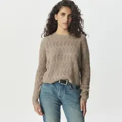 IKKS - Chaleco Tejido Punto Calado Mujer