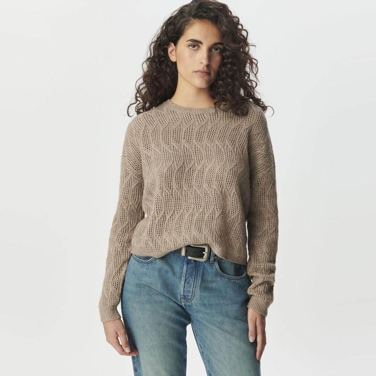 IKKS - Chaleco Tejido Punto Calado Mujer IKKS