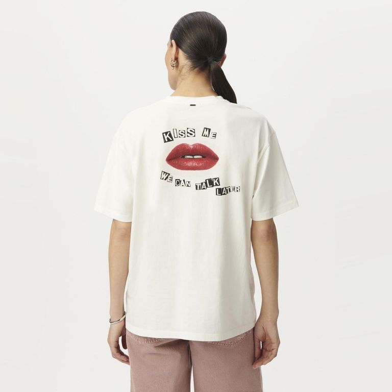 IKKS Polera Manga Corta Estampada 100% Algodón Mujer
