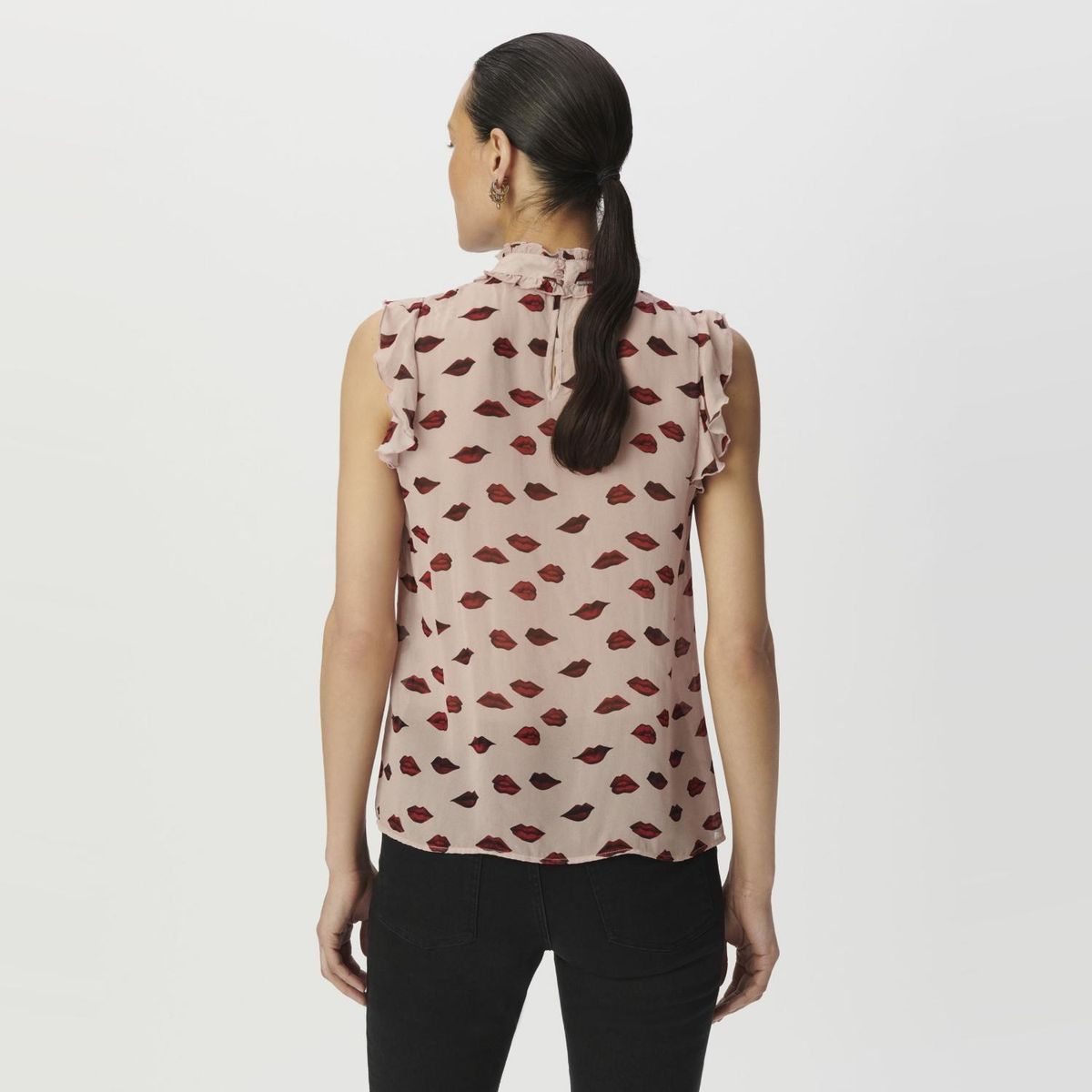 IKKS - Blusa sin Mangas Estampada con Vuelos Mujer IKKS