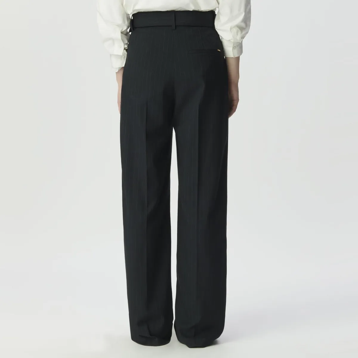 IKKS - Pantalón Sastrero Rayas con Cinturón Mujer IKKS