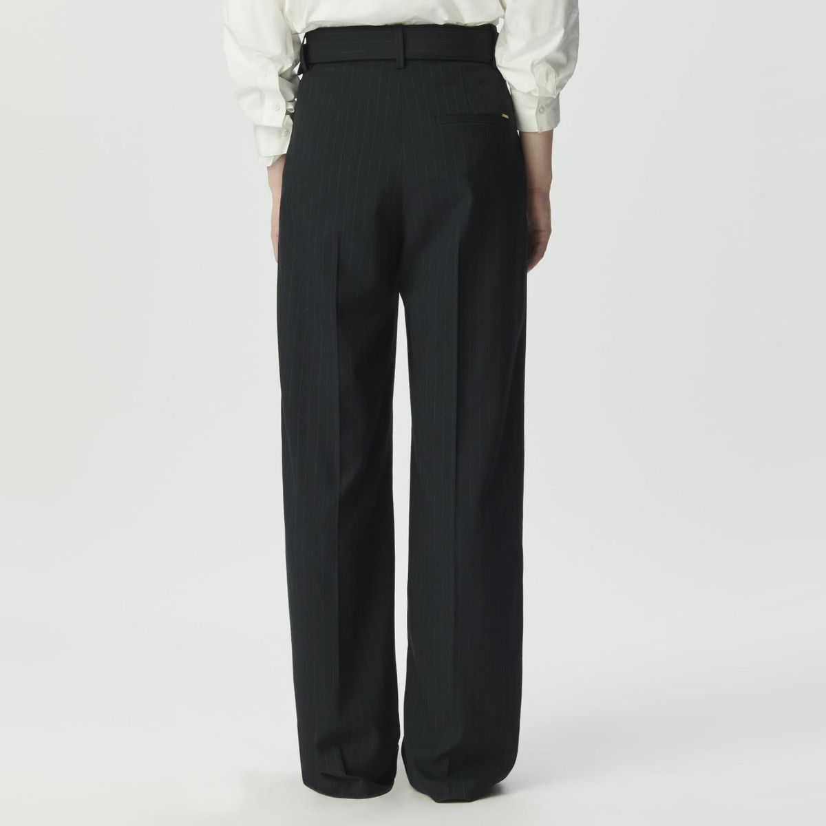 IKKS - Pantalón Sastrero Rayas con Cinturón Mujer IKKS