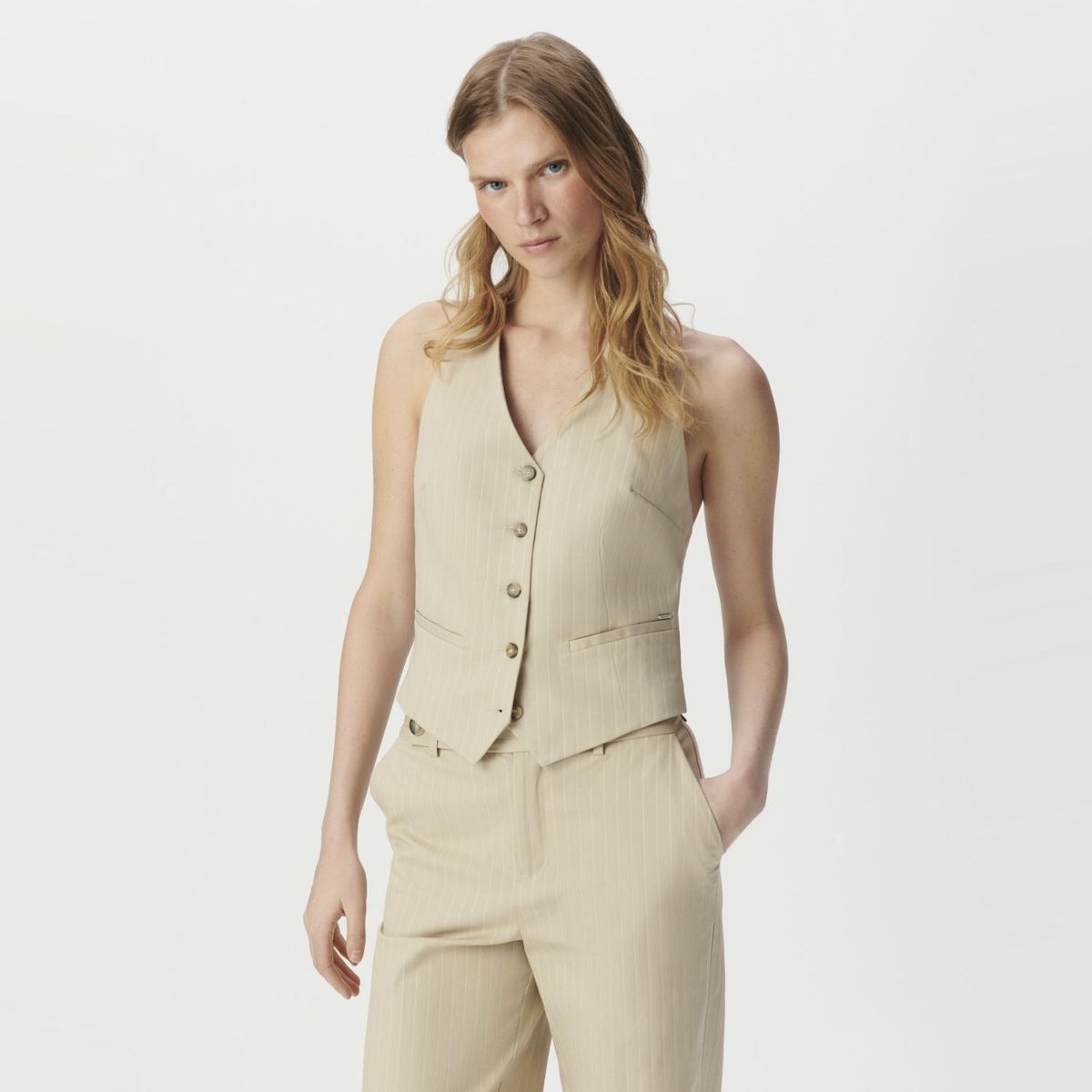 IKKS - Vest Sastrero Rayas Algodón Mujer IKKS