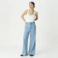 IKKS - Jeans Anchos 100% Algodón Mujer