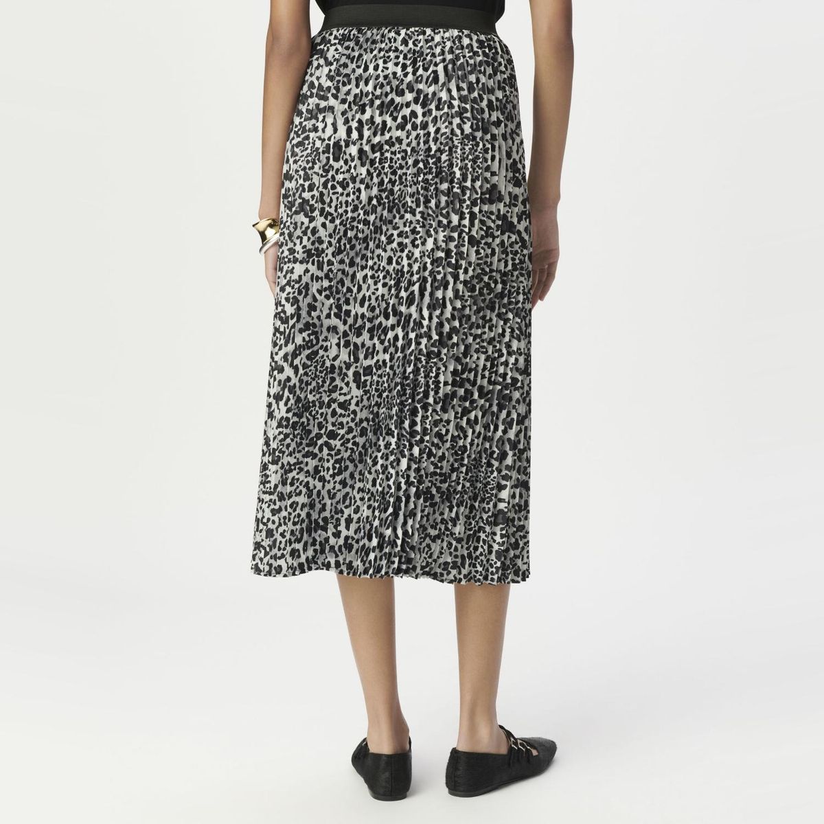 IKKS - Falda Midi Plisada Estampada Mujer IKKS