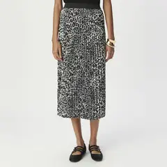 IKKS - Falda Midi Plisada Estampada Mujer