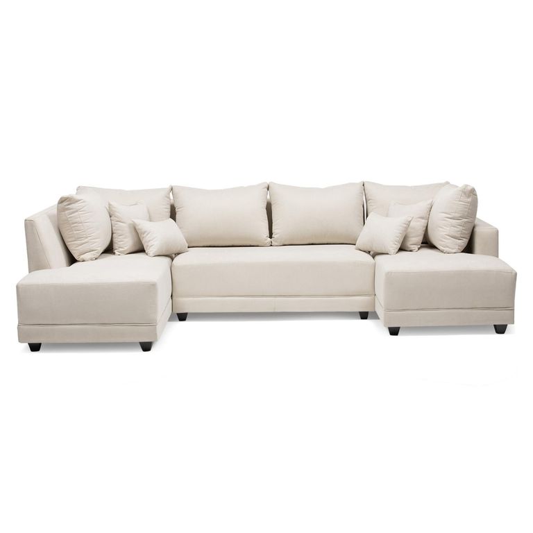 Sofa Seccional Doble Chaise Beige