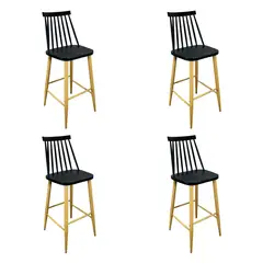 EL BARCO - Pack 4 Taburetes Bar Nordico Windsor