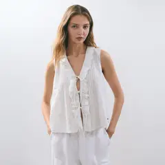 BROWNIE - Blusa Volante Mujer