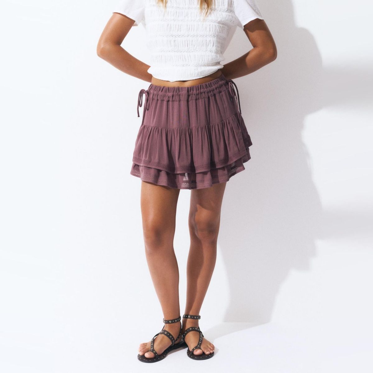 BROWNIE - Falda Lazos Laterales Mujer Brownie