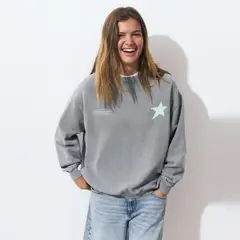 BROWNIE - Polerón Tinte en Prenda Print Espalda Mujer