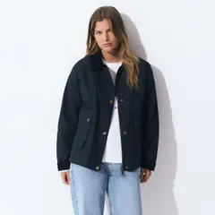 BROWNIE - Chaqueta Corta Encerada Cuadros Mujer