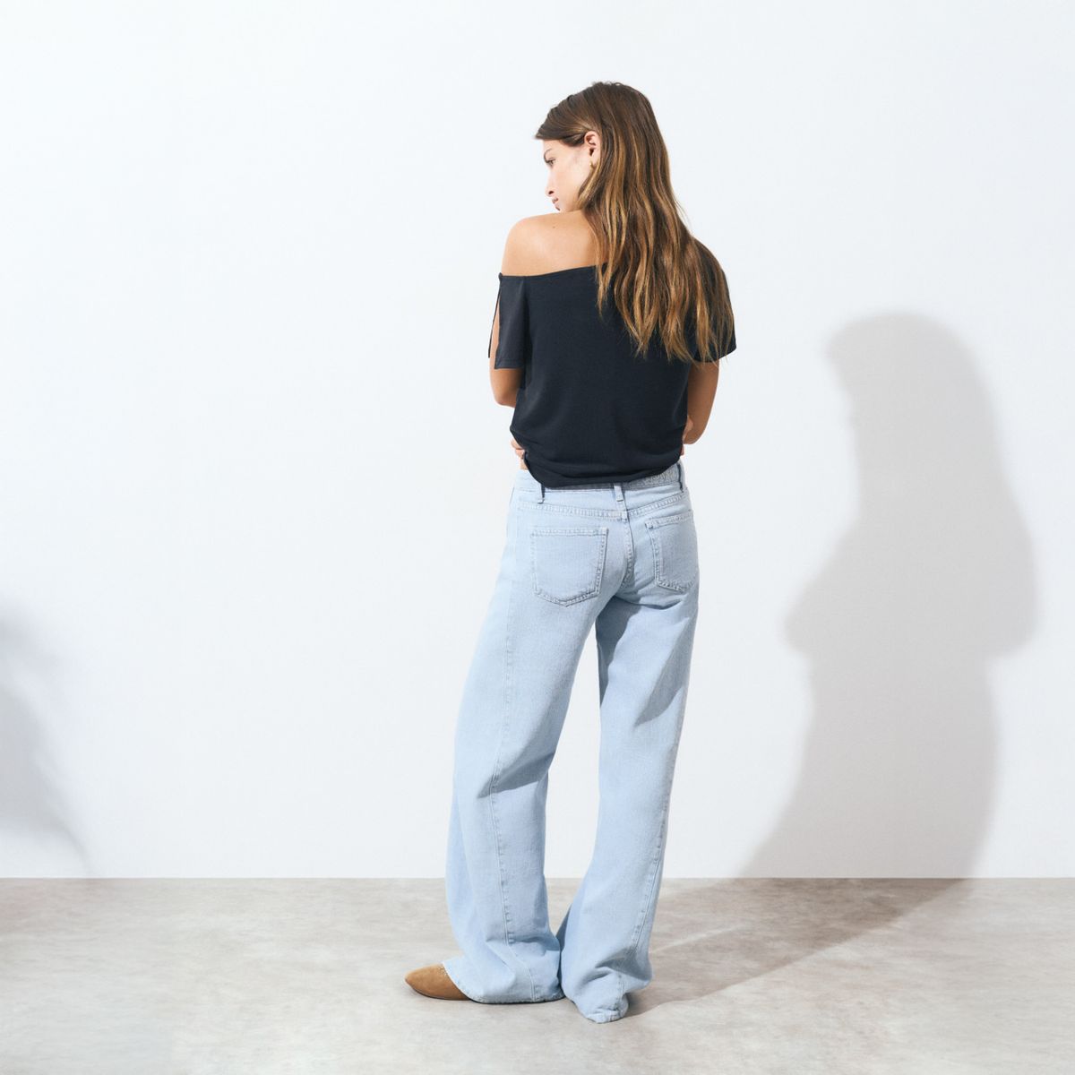 BROWNIE - Jeans Culotte Pieza Lateral  Mujer Brownie