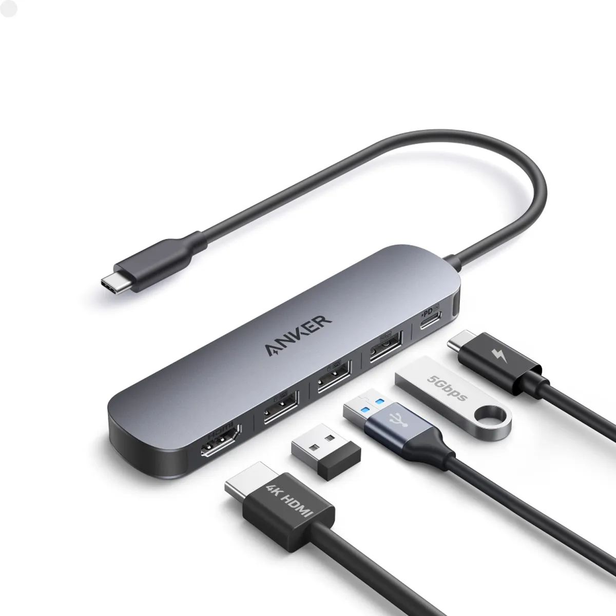 ANKER - Hub USB 5 en 1 4K Anker