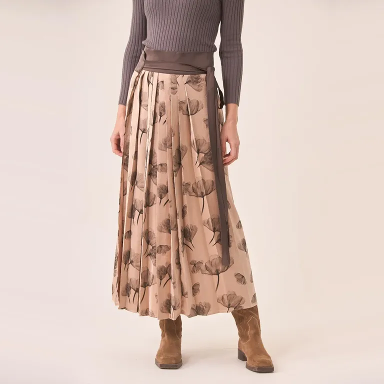 NKN Falda Midi Estampada Conjunto Mujer