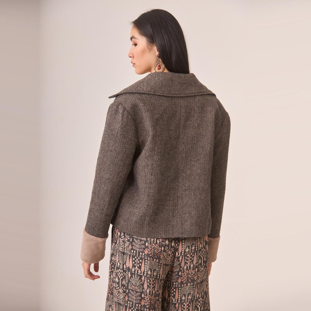 NKN - Chaqueta Tipo Traje Efecto Lana Mujer Nkn