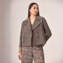 NKN - Chaqueta Tipo Traje Efecto Lana Mujer