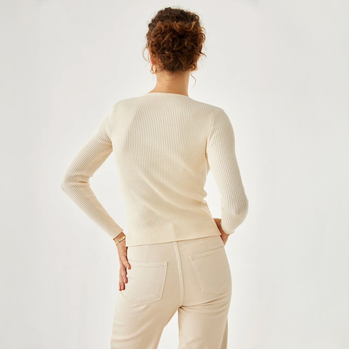 NKN - Sweater Manga Larga Con Apertura Lateral Mujer Nkn