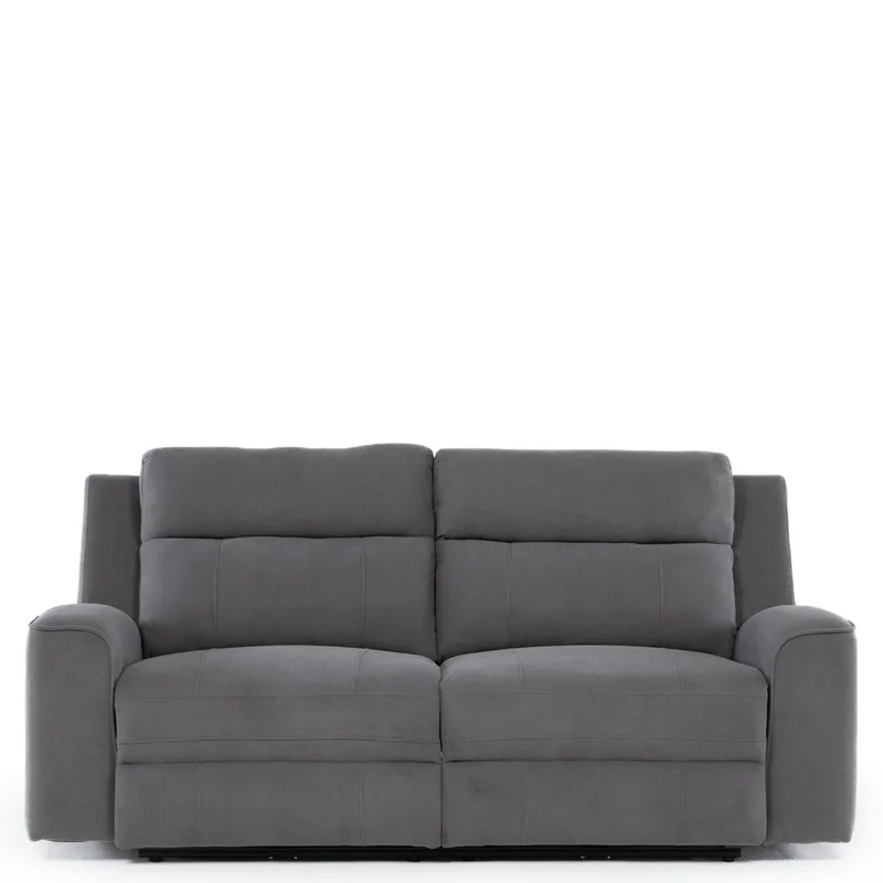 DANIELS - Sofá Reclinable 3 Cuerpos Montana Power Gris Daniels