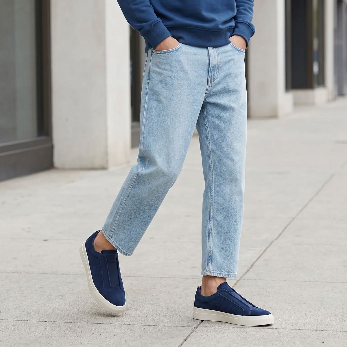 ALDO - Auren Zapatilla Urbana Hombre Cuero Azul Aldo