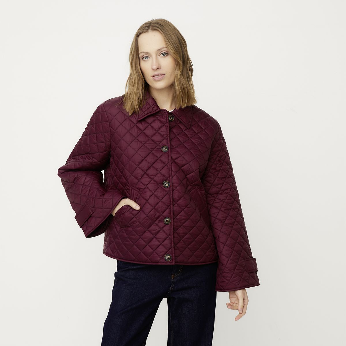 VERO MODA - Chaqueta Acolchada Cuello Polo Mujer Vero Moda