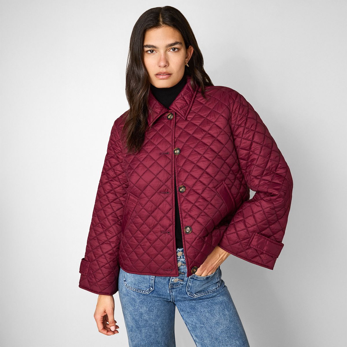 VERO MODA - Chaqueta Acolchada Cuello Polo Mujer Vero Moda