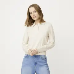 VERO MODA - Chaleco Cuello Polo Con Botones Mujer
