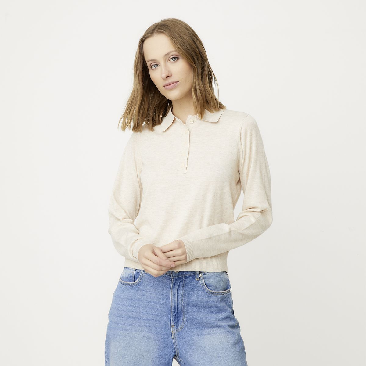 VERO MODA - Chaleco Cuello Polo Con Botones Mujer Vero Moda