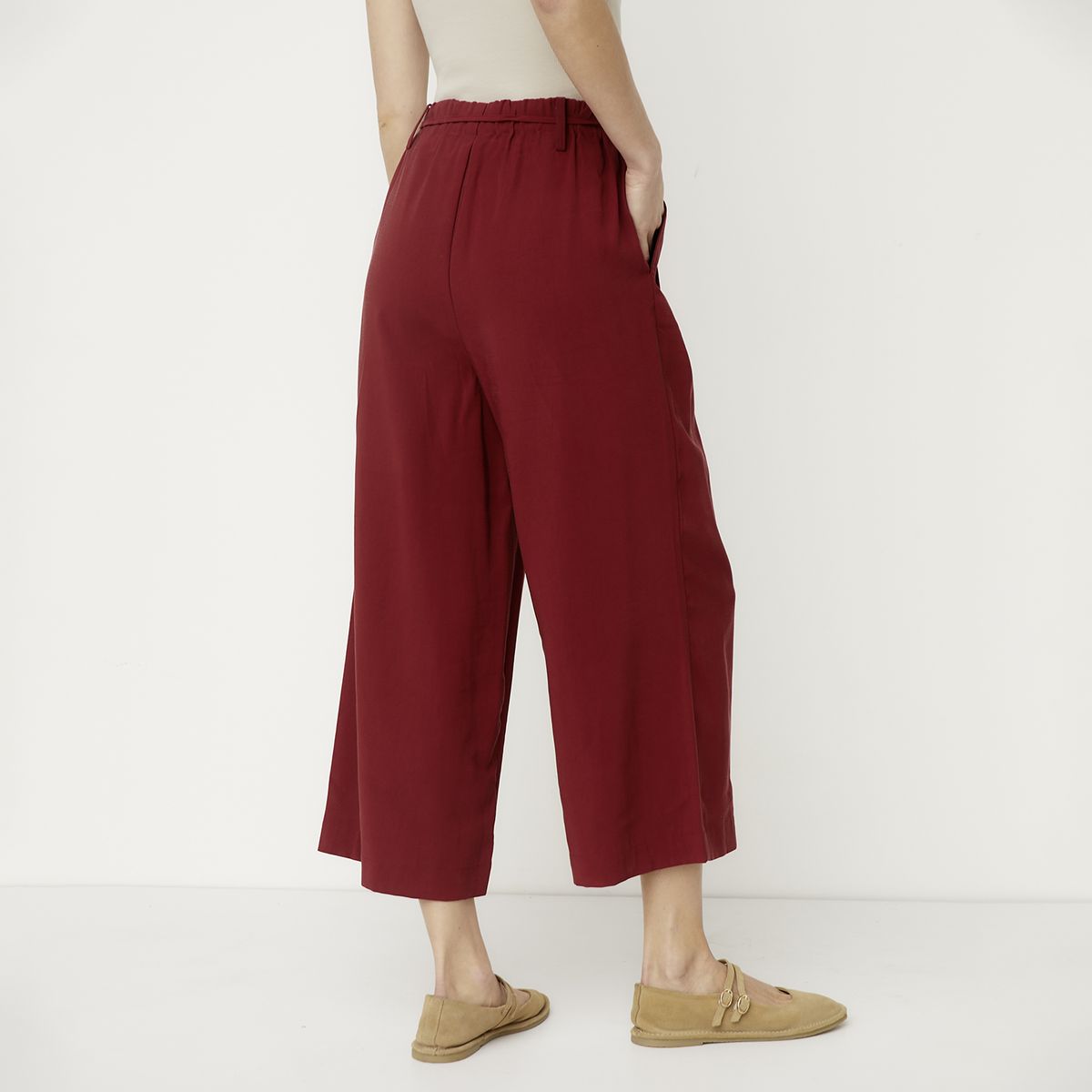 VERO MODA - Pantalón Ancho con Amarra Cintura Mujer Vero Moda