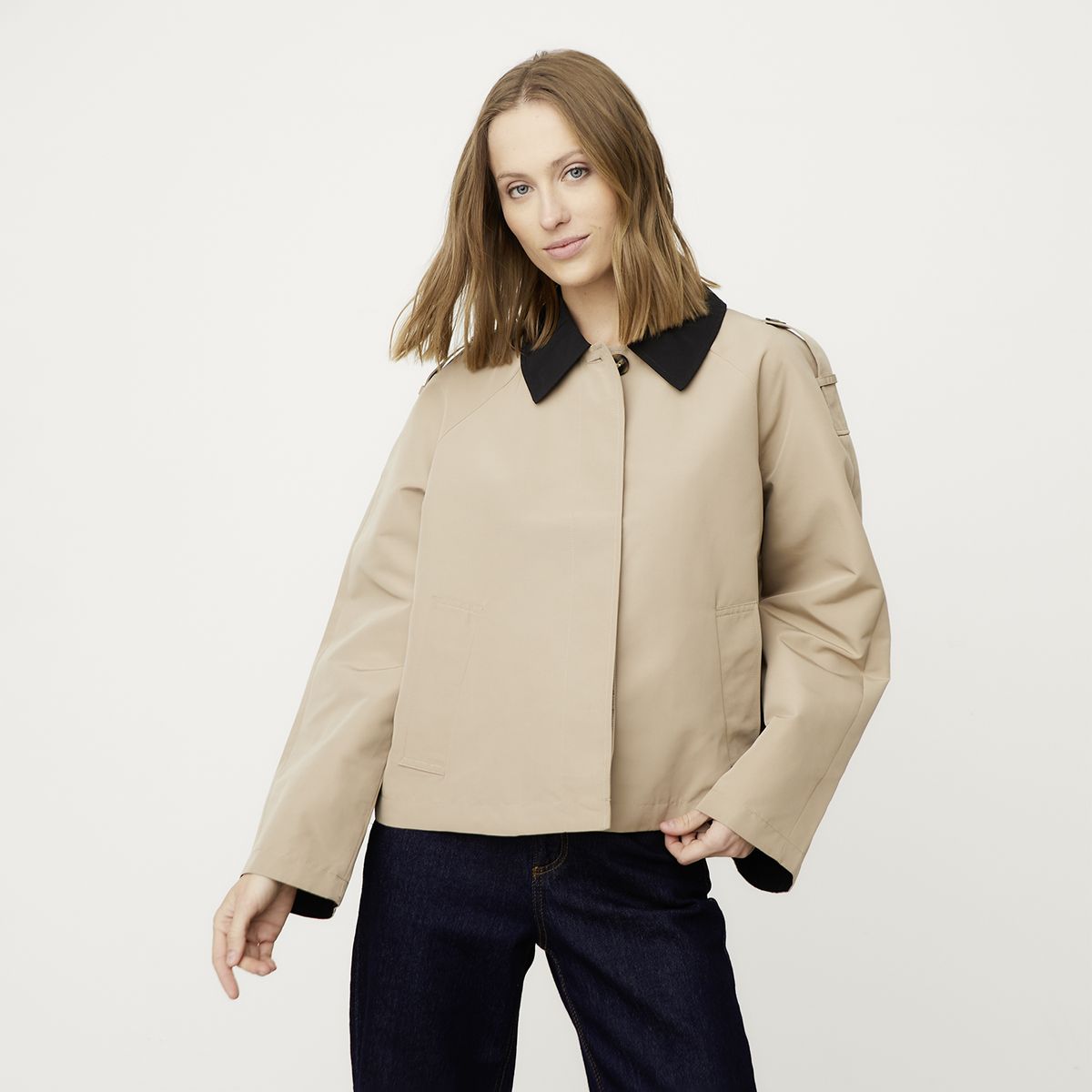 VERO MODA - Chaqueta Contraste Cuello Con Botones Mujer Vero Moda