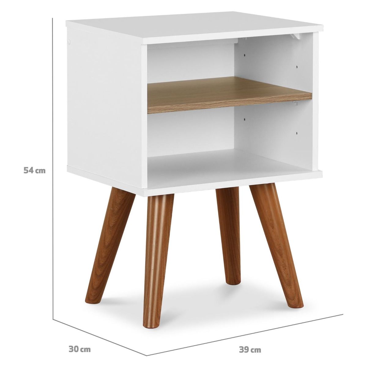 STANFORD - Velador 1 Repisa Bicolor Stanford