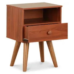 STANFORD - Velador 1 Cajón 1 Repisa Cerezo