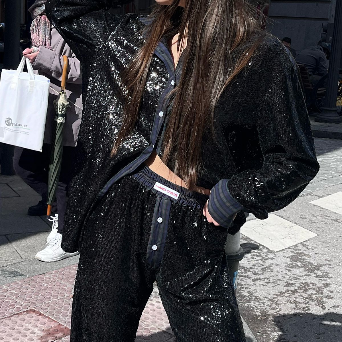 HAND OVER - Blusa Lentejuelas Césars Mujer Hand Over