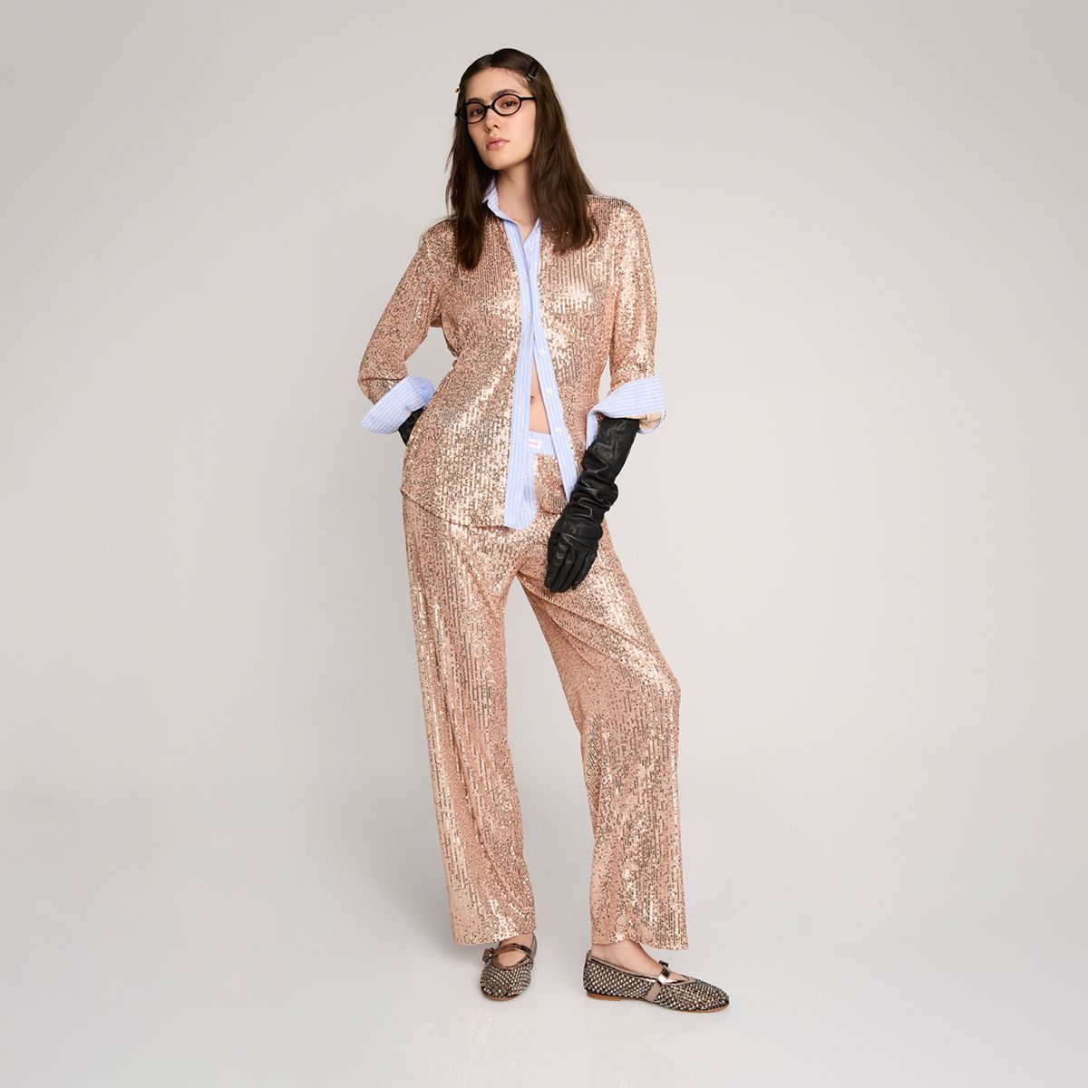 HAND OVER - Pantalón Lentejuelas Mujer Hand Over