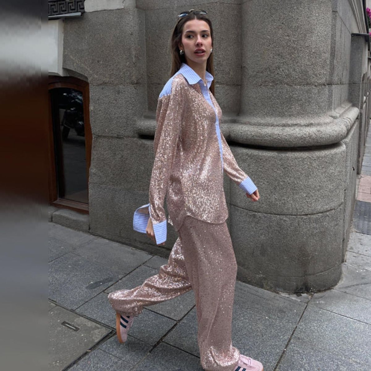 HAND OVER - Pantalón Lentejuelas Mujer Hand Over