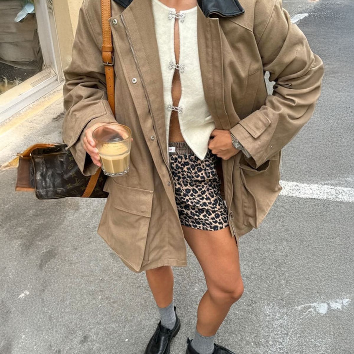 HAND OVER - Short Animal Print Nicolas Mujer Hand Over