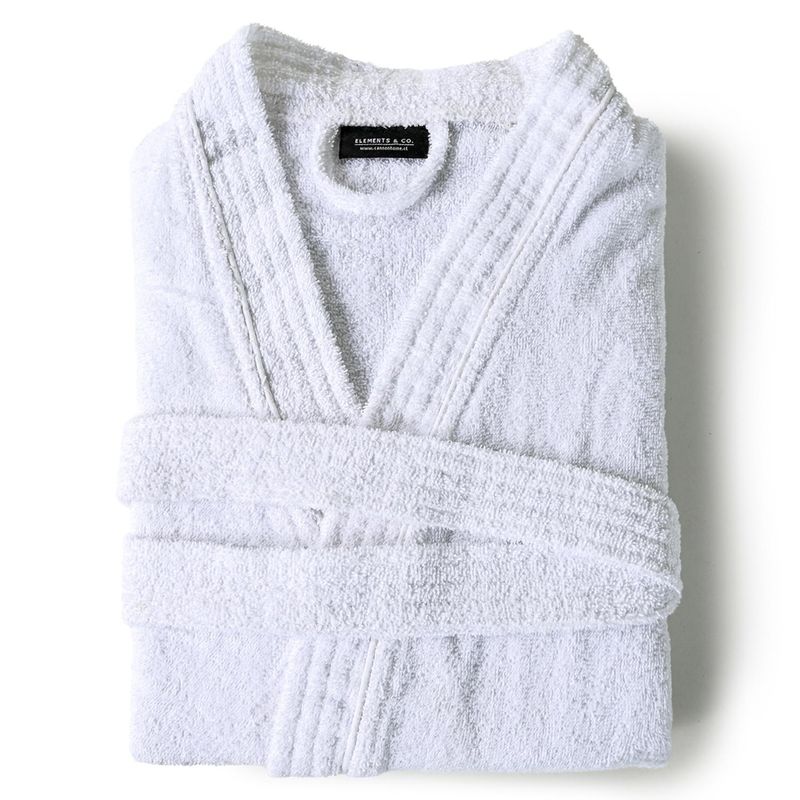 CANNON - Bata de Baño Terry Blanco L-XL Cannon
