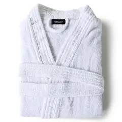 CANNON - Bata de Baño Terry Blanco S-M