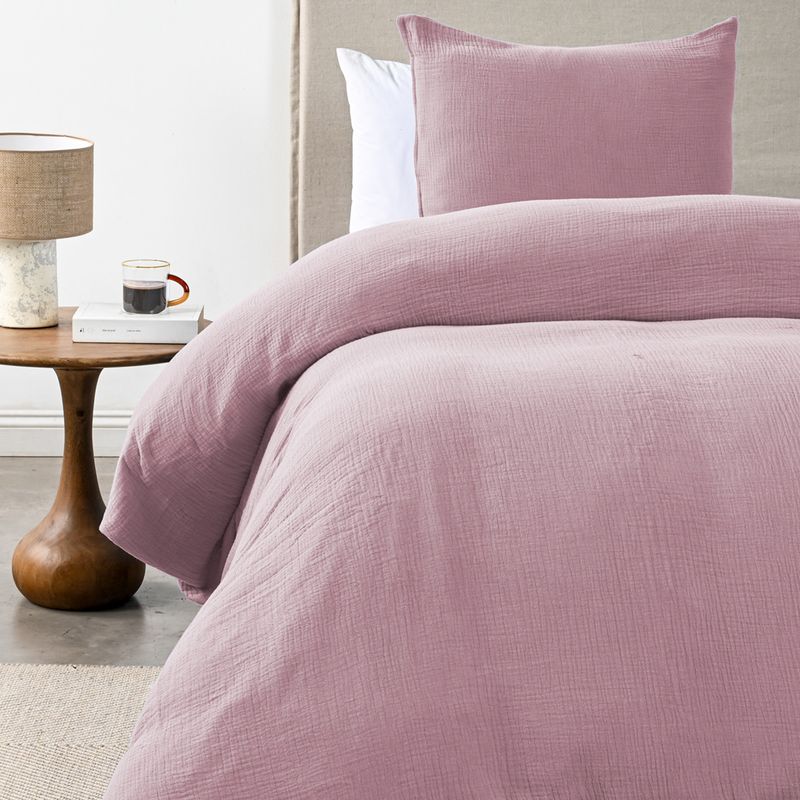 CANNON - Funda Plumón 1.5 Plazas Gauze Rose Cannon