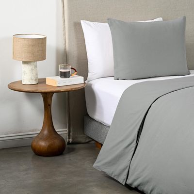 Imagen 2 del producto Funda Plumón 1.5 Plazas Liso Gris