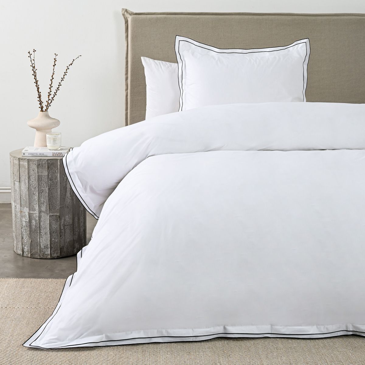 ROYAL SUPREME - Funda Plumón 1.5 Plazas 200 Hilos Bord Black Royal Supreme