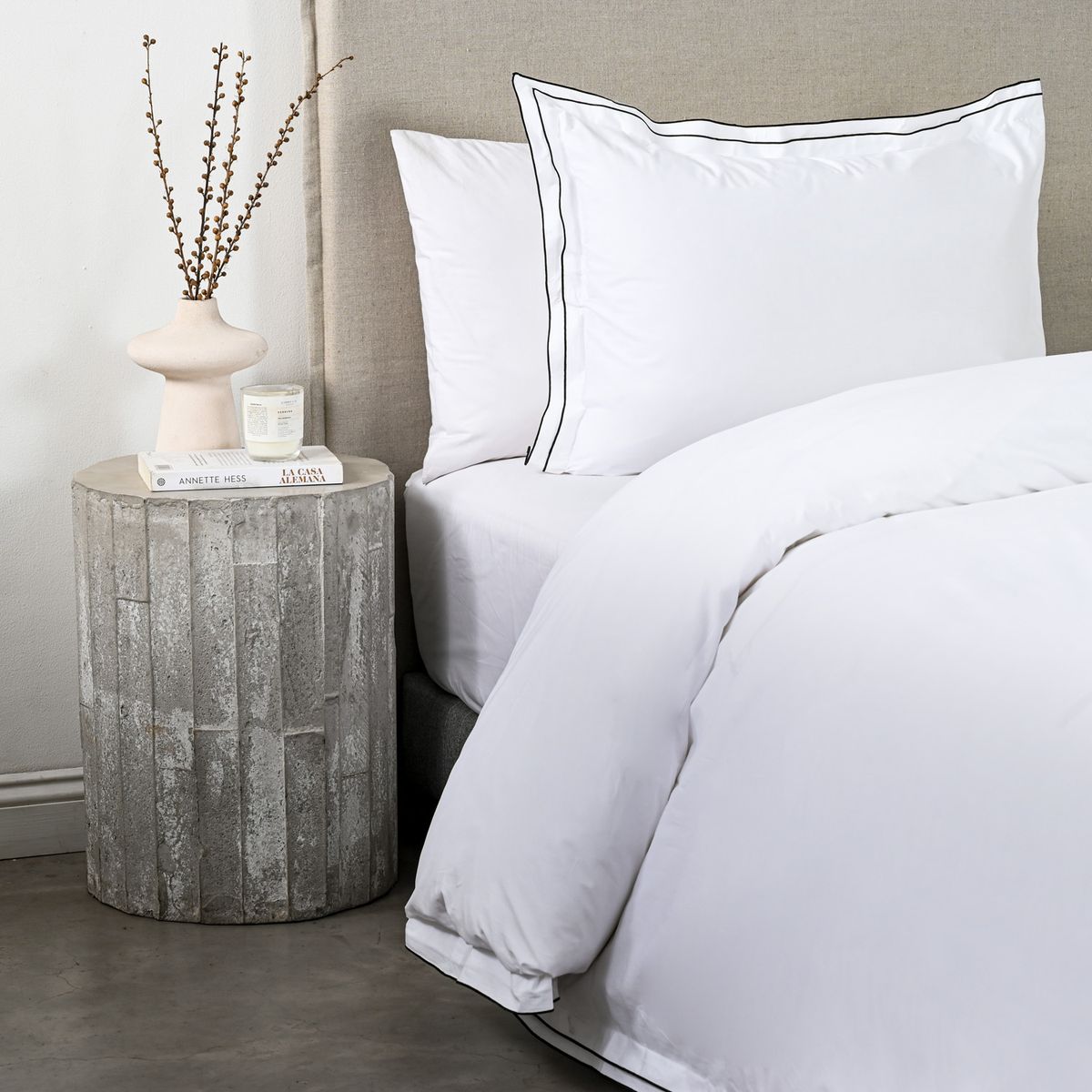 ROYAL SUPREME - Funda Plumón 1.5 Plazas 200 Hilos Bord Black Royal Supreme