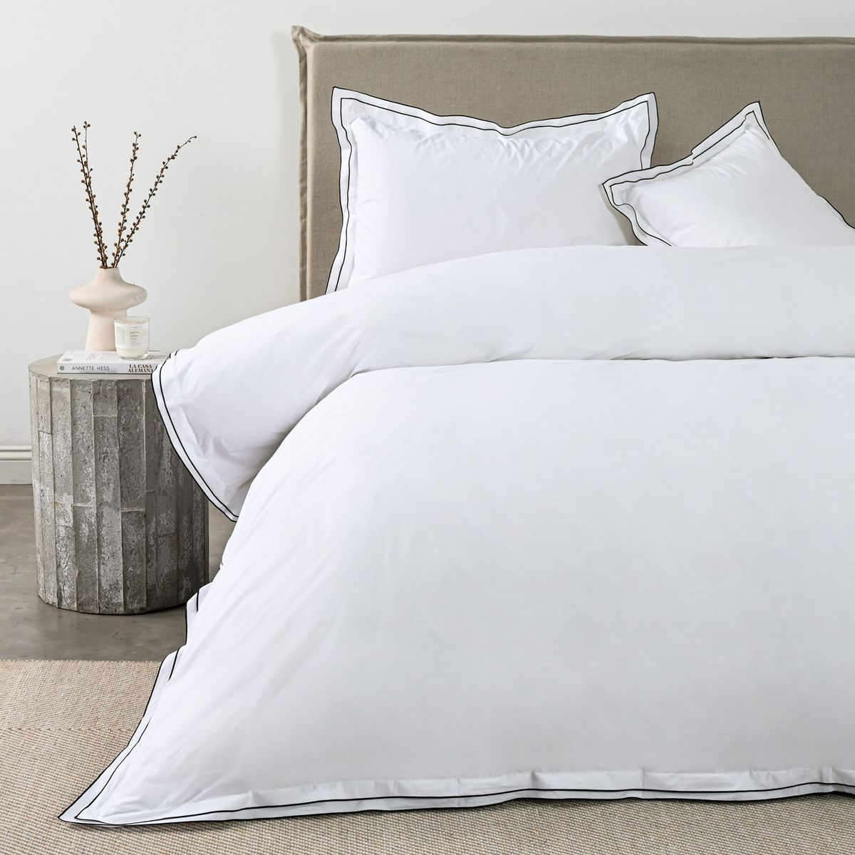 ROYAL SUPREME - Funda Plumón King 200 Hilos Bord Black Royal Supreme