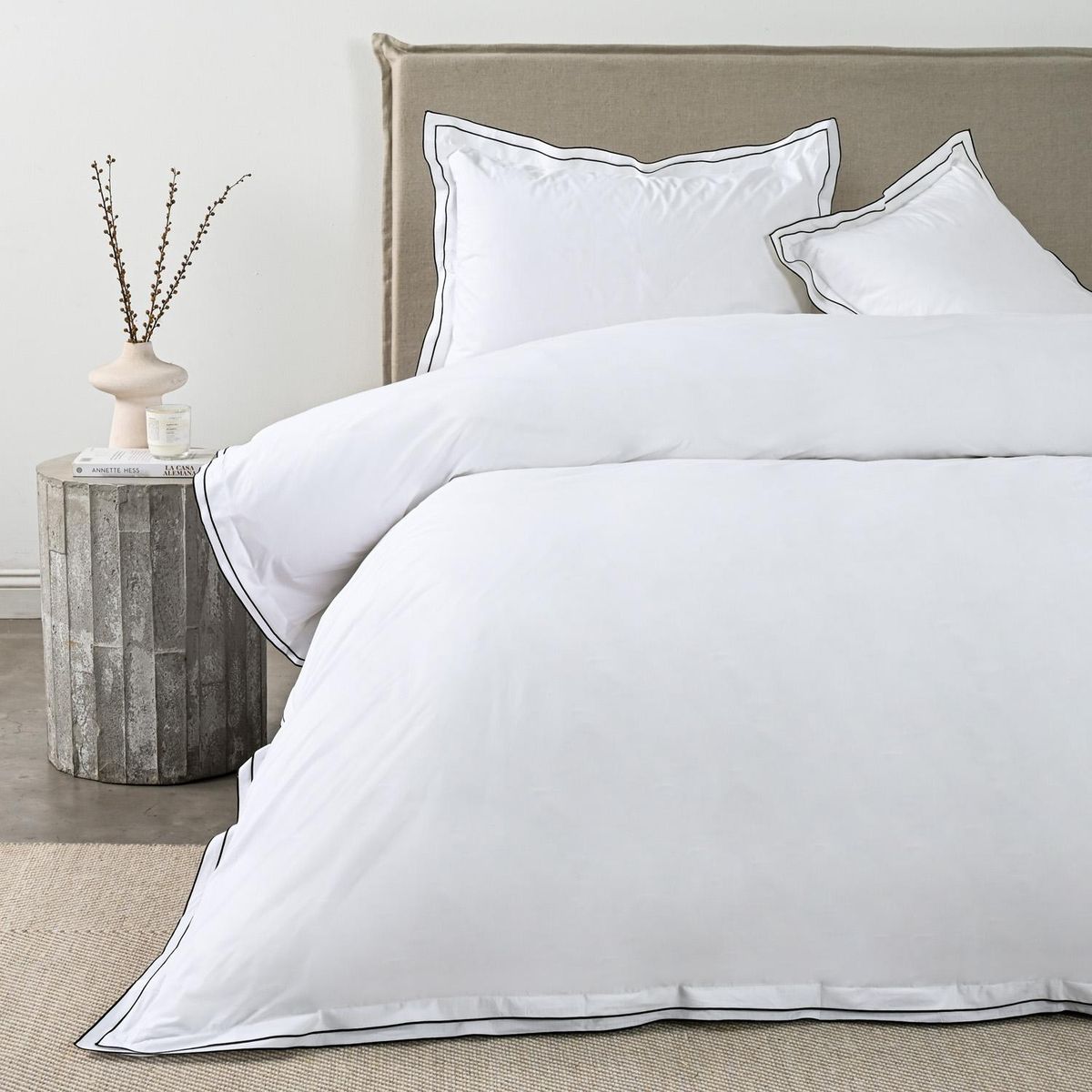 ROYAL SUPREME - Funda Plumón Súper King 200 Hilos Bord Black Royal Supreme