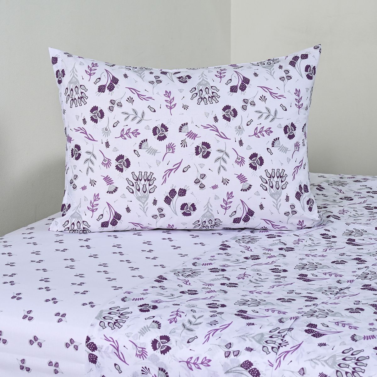 CANNON - Juego De Sábanas 1.5 Plazas 144 Hilos Adel Lila Cannon