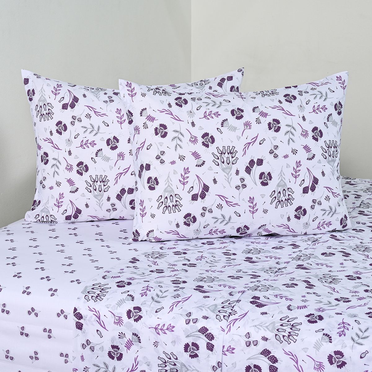 CANNON - Juego De Sábanas King 144 Hilos Adel Lila Cannon