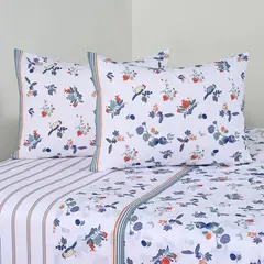 CANNON - Sábana 144 Hilos Citrus Azul