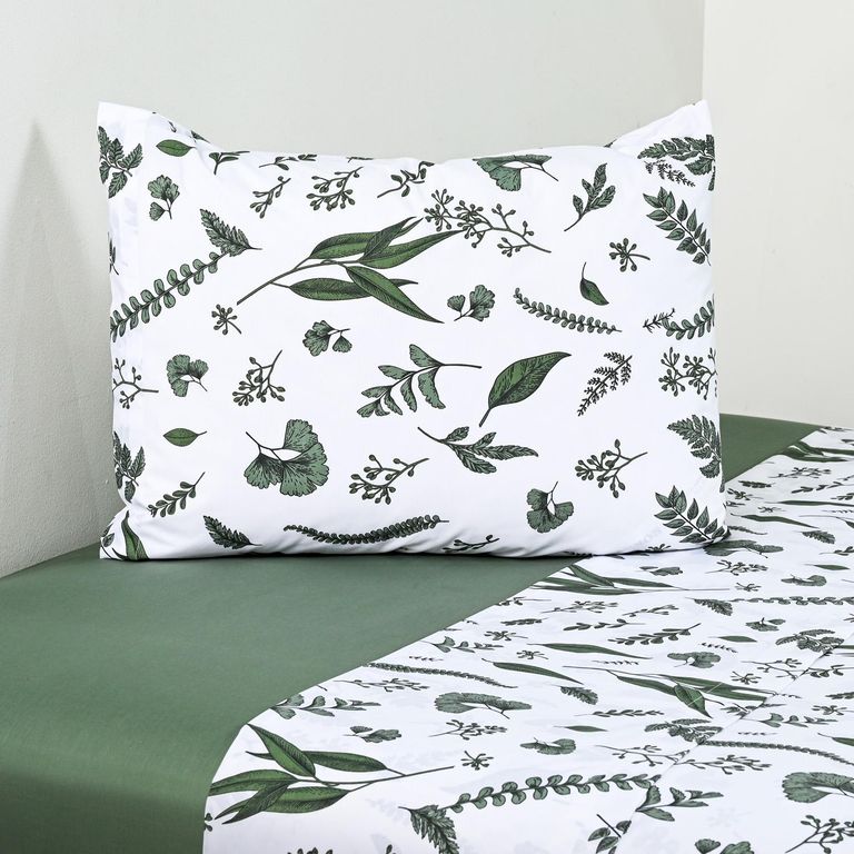 CANNON Sábana 200 Hilos Estampada Greenery