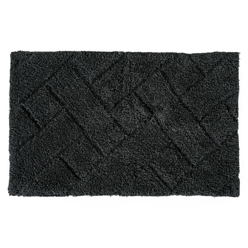 CANNON - Piso De Baño Recycled Negro 50X80 Cm Cannon