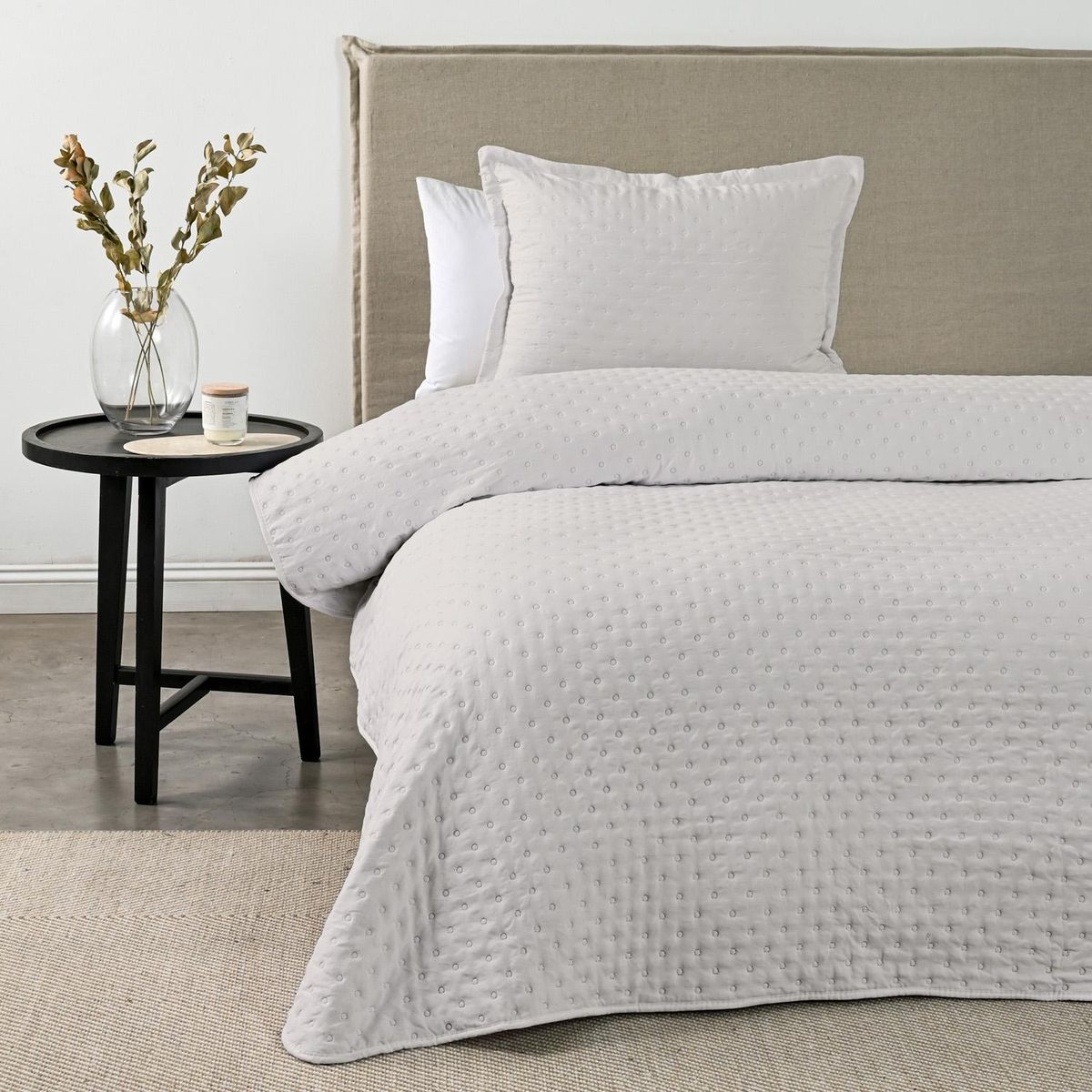 CANNON - Quilt 1.5 Plazas Dots Heatpress Beige Cannon
